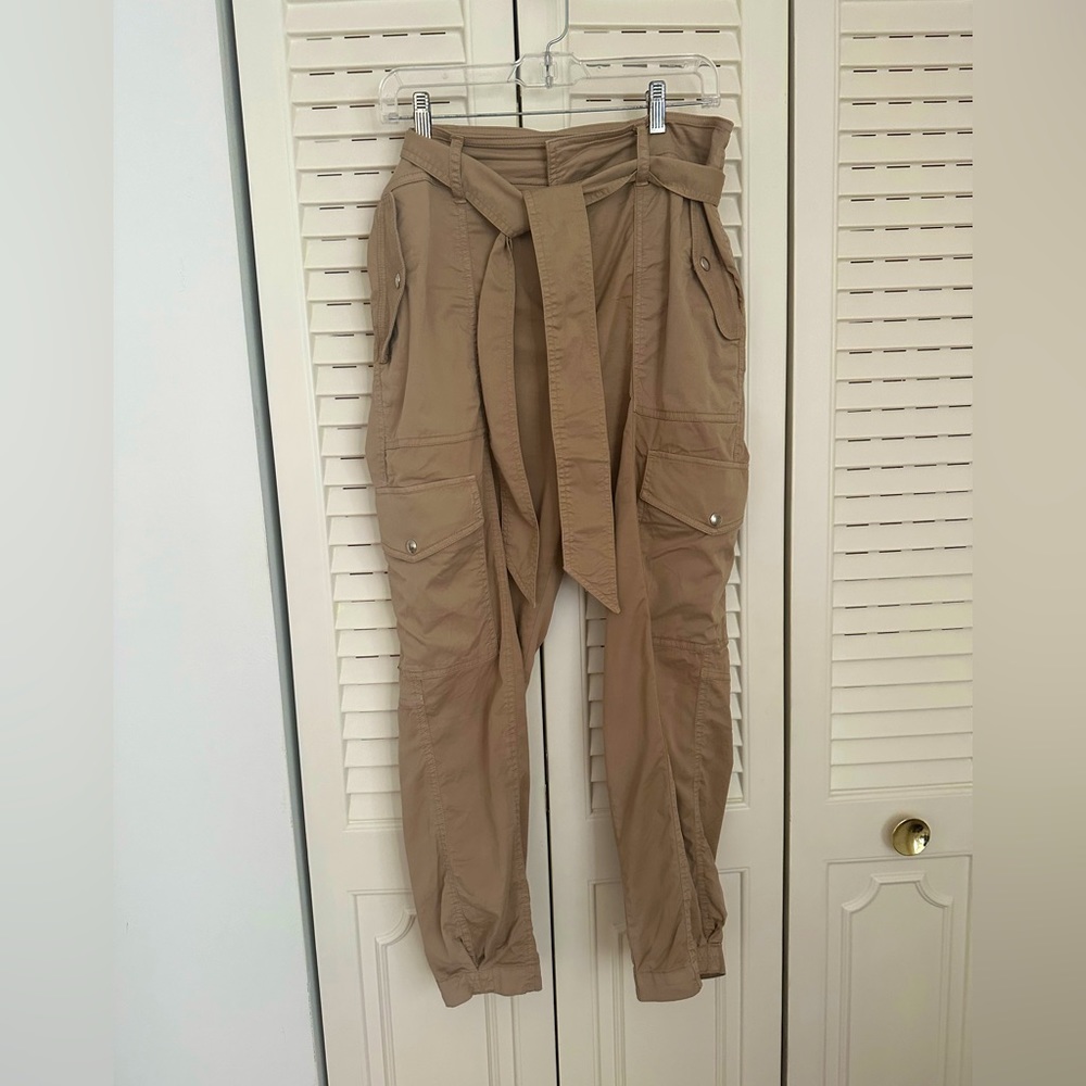 Lauren Ralph Lauren cotton cargo pants with tie belt size 10